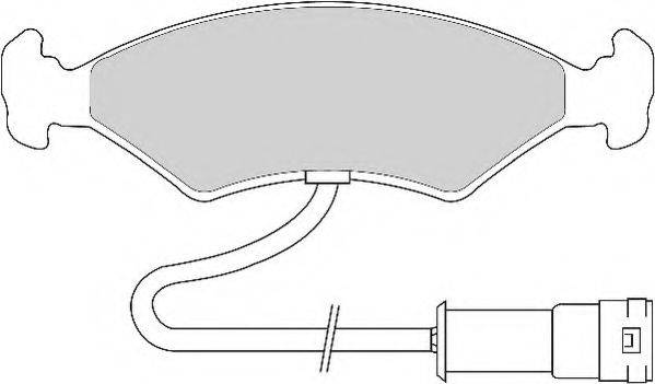 Комплект тормозных колодок, дисковый тормоз NECTO FD6428A
