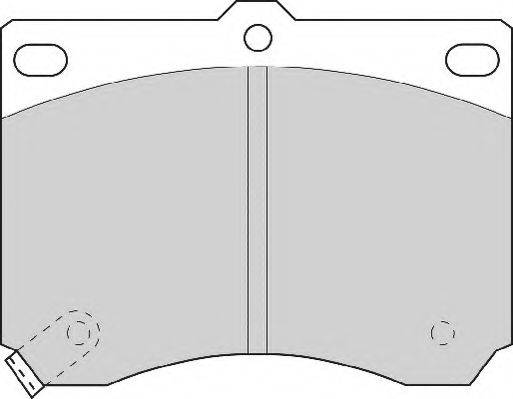 Комплект гальмівних колодок, дискове гальмо NECTO FD6528A