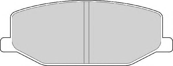 Комплект гальмівних колодок, дискове гальмо NECTO FD6338A
