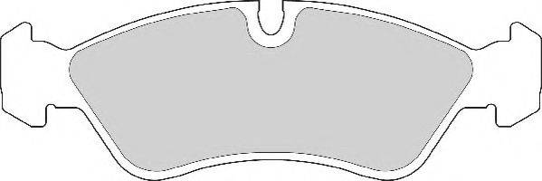 Комплект гальмівних колодок, дискове гальмо NECTO FD6277A