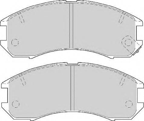 Комплект гальмівних колодок, дискове гальмо NECTO FD6357A