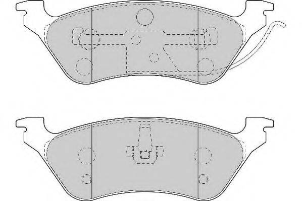 Комплект гальмівних колодок, дискове гальмо NECTO FD6995A