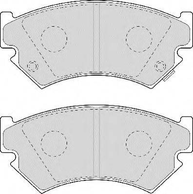 Комплект гальмівних колодок, дискове гальмо NECTO FD6928A