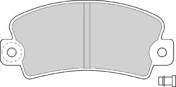 Комплект гальмівних колодок, дискове гальмо NECTO FD692A