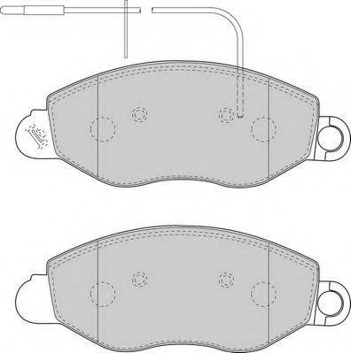 Комплект гальмівних колодок, дискове гальмо NECTO FD7062V