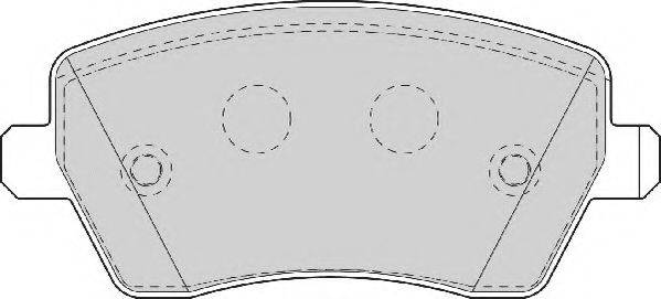 Комплект гальмівних колодок, дискове гальмо NECTO FD7063A