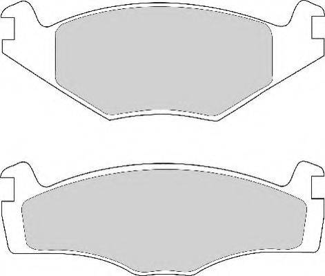 Комплект гальмівних колодок, дискове гальмо NECTO FD4154N