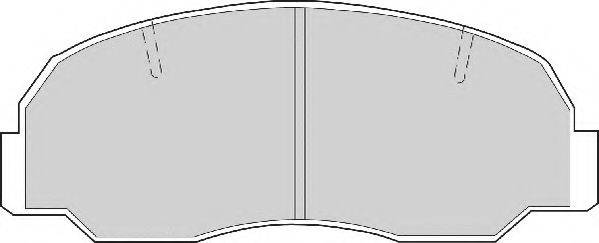 Комплект гальмівних колодок, дискове гальмо NECTO FD6353N