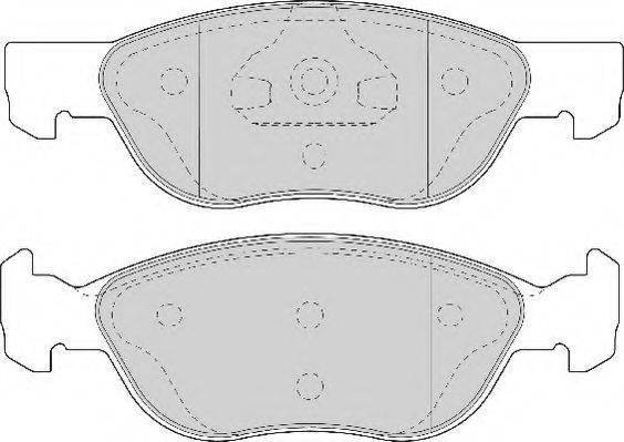 Комплект гальмівних колодок, дискове гальмо NECTO FD7076N