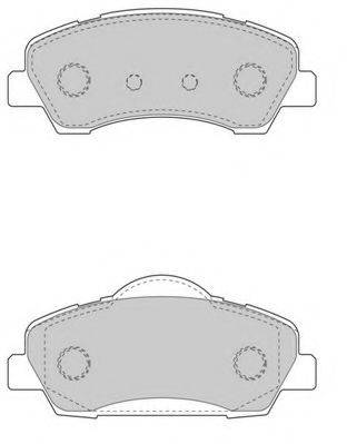 Комплект гальмівних колодок, дискове гальмо NECTO FD7595A