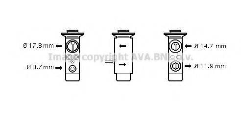 Розширювальний клапан, кондиціонер AVA QUALITY COOLING BW1089