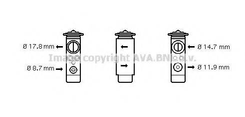 Розширювальний клапан, кондиціонер AVA QUALITY COOLING BW1171