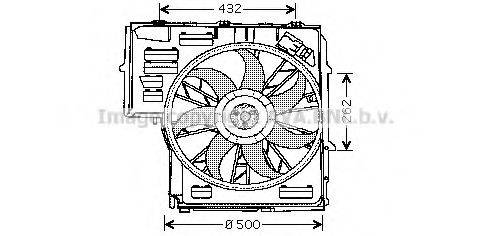Вентилятор, охолодження двигуна AVA QUALITY COOLING BW7505