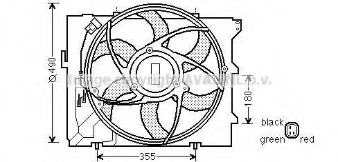 Вентилятор, охолодження двигуна AVA QUALITY COOLING BW7523