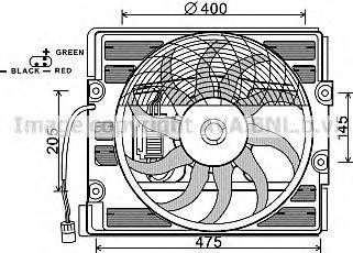 Вентилятор, охолодження двигуна AVA QUALITY COOLING BW7526