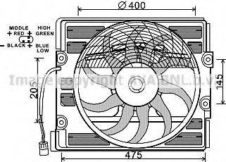 Вентилятор, охолодження двигуна AVA QUALITY COOLING BW7527