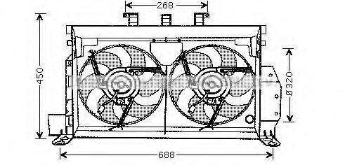 Вентилятор, охолодження двигуна AVA QUALITY COOLING CN7521