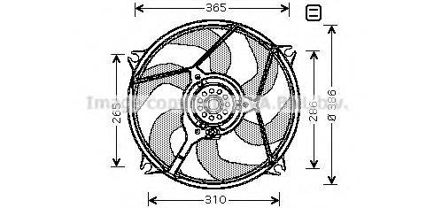 Вентилятор, охолодження двигуна AVA QUALITY COOLING CN7529