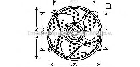 Вентилятор, охолодження двигуна AVA QUALITY COOLING CN7530