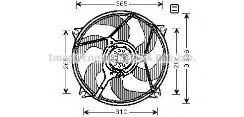 Вентилятор, охолодження двигуна AVA QUALITY COOLING CN7531