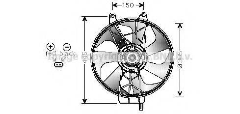 Вентилятор, охолодження двигуна AVA QUALITY COOLING CR7506