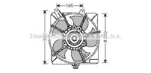 Вентилятор, охлаждение двигателя AVA QUALITY COOLING CR7508