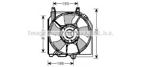 Вентилятор, охолодження двигуна AVA QUALITY COOLING DN7523