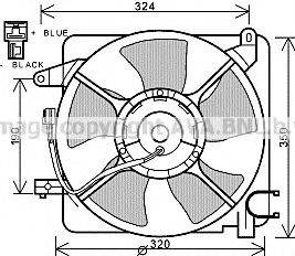 Вентилятор, охолодження двигуна AVA QUALITY COOLING DW7519