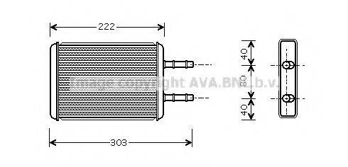 Теплообмінник, опалення салону AVA QUALITY COOLING FD6355