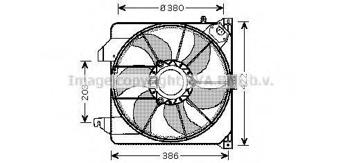 Вентилятор, охолодження двигуна AVA QUALITY COOLING FD7538