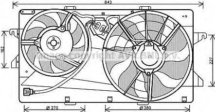 Вентилятор, охолодження двигуна AVA QUALITY COOLING FD7549