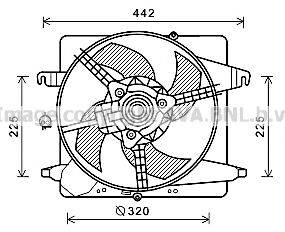 Вентилятор, охолодження двигуна AVA QUALITY COOLING FD7575