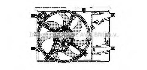 Вентилятор, охолодження двигуна AVA QUALITY COOLING FT7533