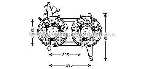 Вентилятор, охлаждение двигателя AVA QUALITY COOLING FT7542