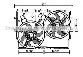 Вентилятор, охолодження двигуна AVA QUALITY COOLING FT7583