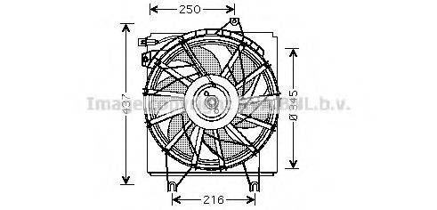 Вентилятор, охолодження двигуна AVA QUALITY COOLING HY7503