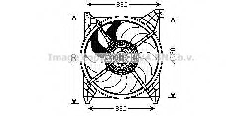 Вентилятор, охолодження двигуна AVA QUALITY COOLING HY7505