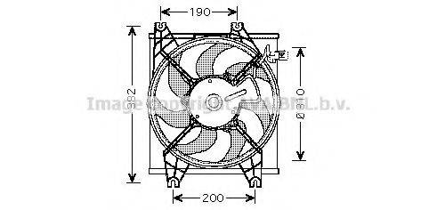 Вентилятор, охолодження двигуна AVA QUALITY COOLING HY7524