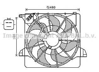 Вентилятор, охлаждение двигателя AVA QUALITY COOLING KA7540
