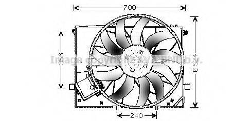 Вентилятор, охолодження двигуна AVA QUALITY COOLING MS7506