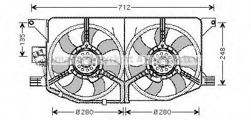 Вентилятор, охолодження двигуна AVA QUALITY COOLING MS7510