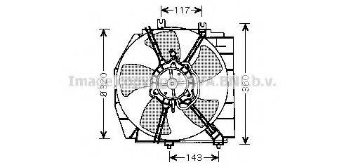 Вентилятор, охолодження двигуна AVA QUALITY COOLING MZ7514