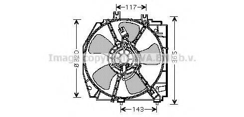 Вентилятор, охлаждение двигателя AVA QUALITY COOLING MZ7521