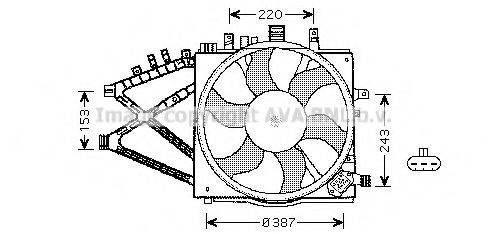 Вентилятор, охолодження двигуна AVA QUALITY COOLING OL7521