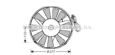 Вентилятор, охолодження двигуна AVA QUALITY COOLING OL7523