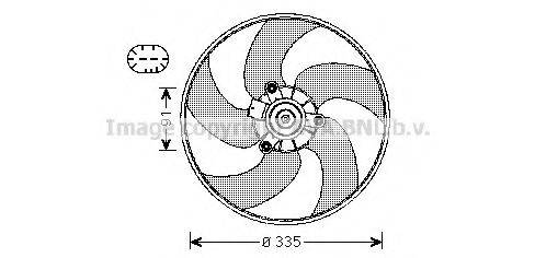 Вентилятор, охолодження двигуна AVA QUALITY COOLING PE7553