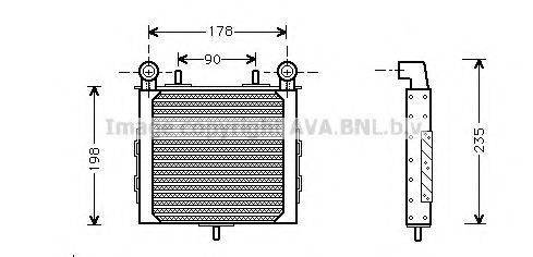 масляный радиатор, двигательное масло AVA QUALITY COOLING RT3225