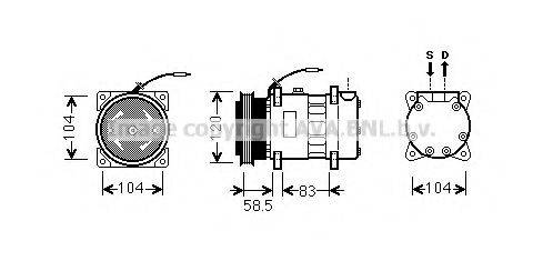 AVA QUALITY COOLING RTK433 Компресор, кондиціонер