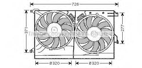 Вентилятор, охолодження двигуна AVA QUALITY COOLING SB7502
