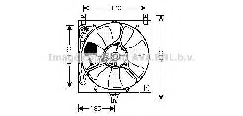 Вентилятор, охолодження двигуна AVA QUALITY COOLING SZ7504